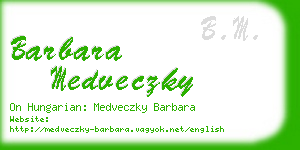 barbara medveczky business card